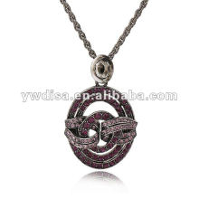 Newest 2013 Crystal Inlayed Alloy Necklace Small MOQ